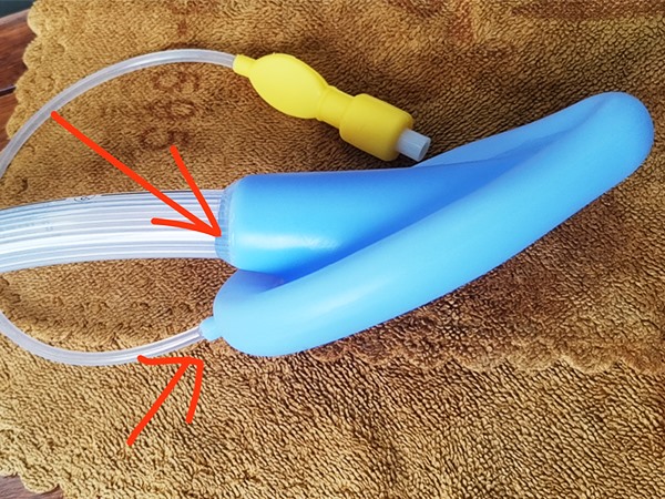 喉罩与硅胶管接头粘接